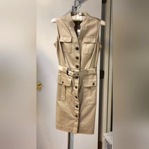 Banana Republic dress, sleeveless, Size OP Petite, khaki